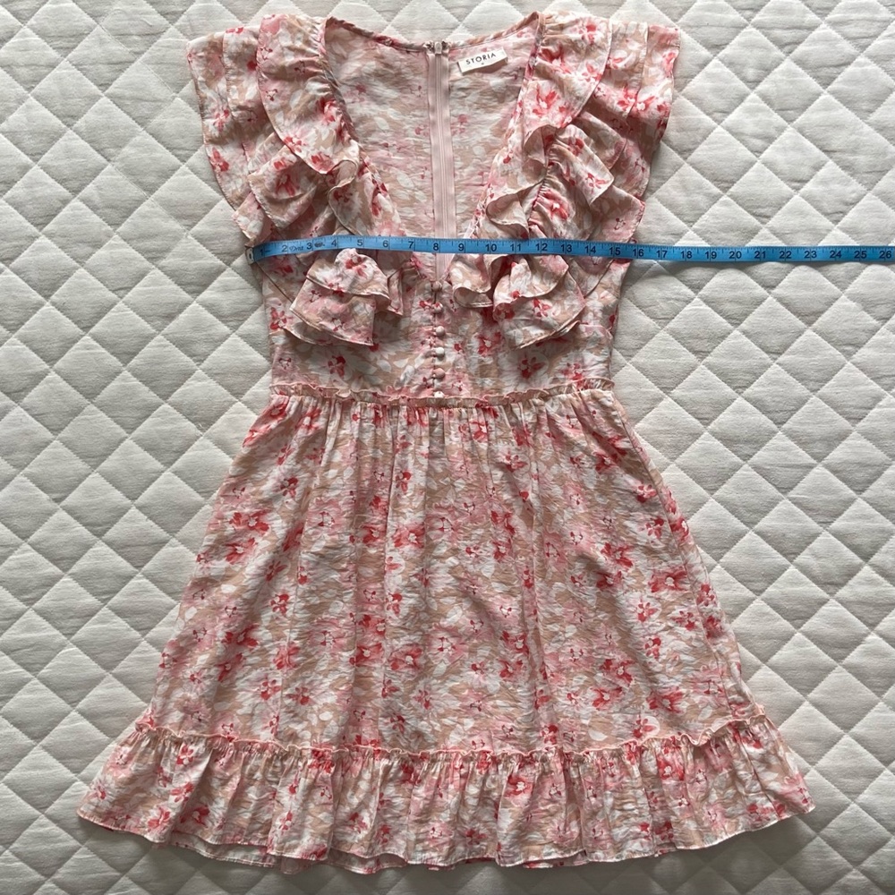 🌸 Storia, Prosecco Rosé Ruffled Mini Dress - Picture 14 of 16